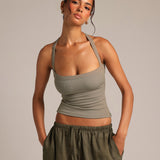 Cross-Back Tank - Pistachio