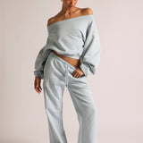 Drop Shoulder Sweatshirt - Icewater