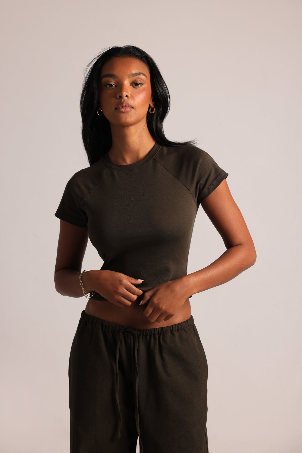 The Raglan Tee - Tobacco