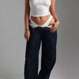 High Neck Top - White