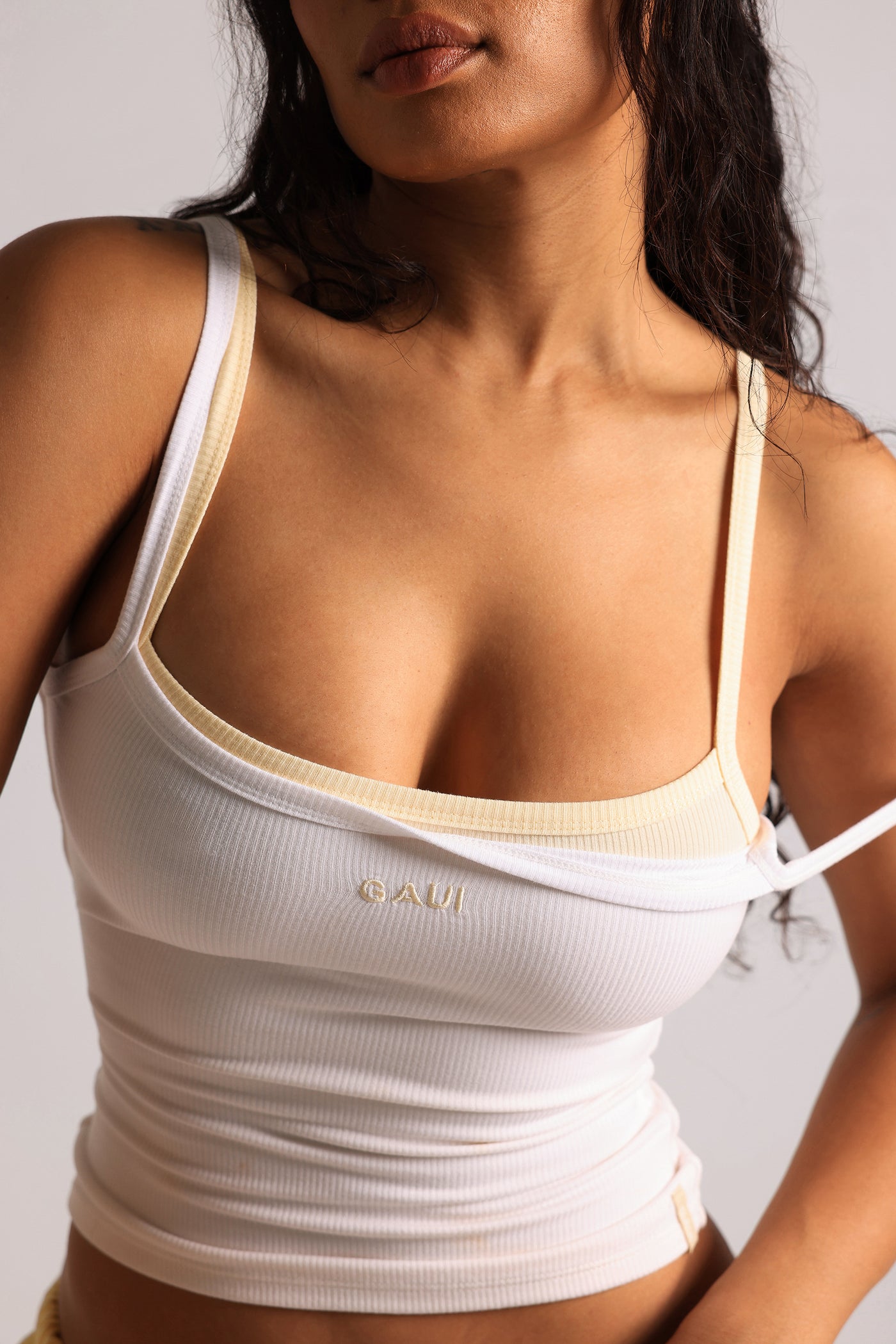 TwoTone Gaui Cami - White/Honeybutter