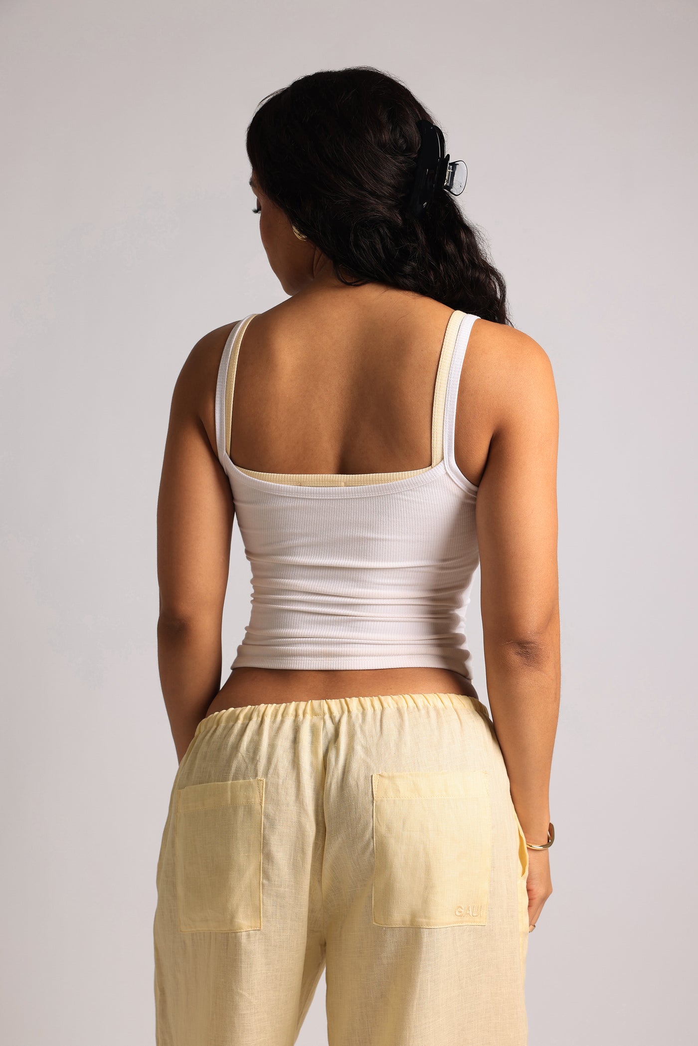 TwoTone Gaui Cami - White/Honeybutter
