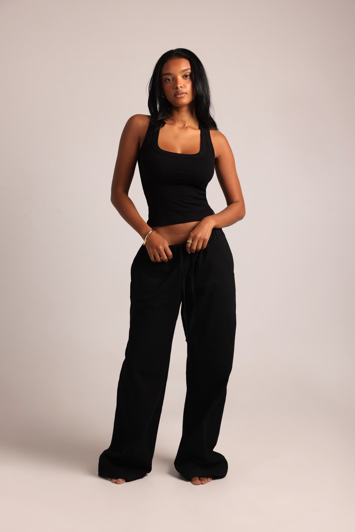 T-Shape Tank Top - Black