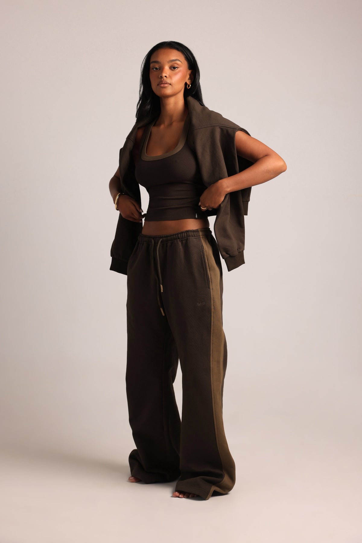 The Paneled Sweatpants - Tobacco/Pecan