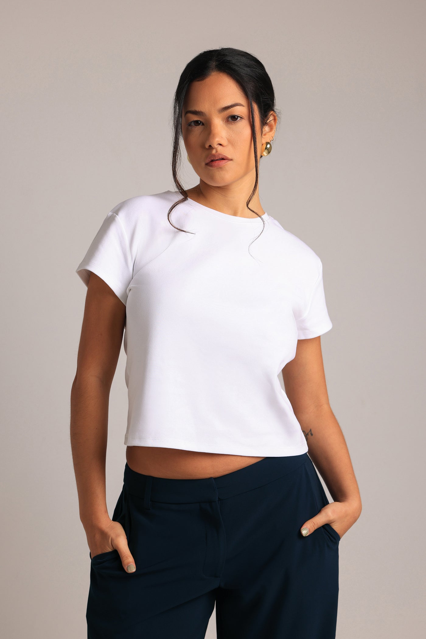Relaxed Baby Tee - White