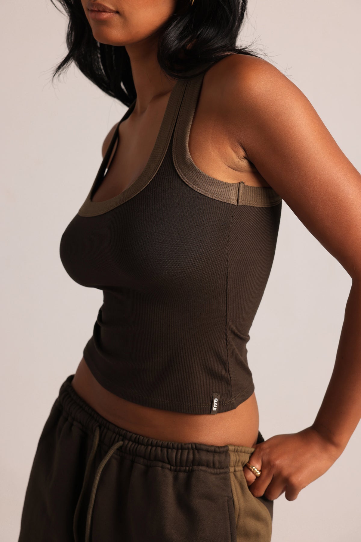 T-Shape Tank Top - Tobacco/Pecan
