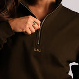 Quarter Zip Sweatshirt - Cocoa