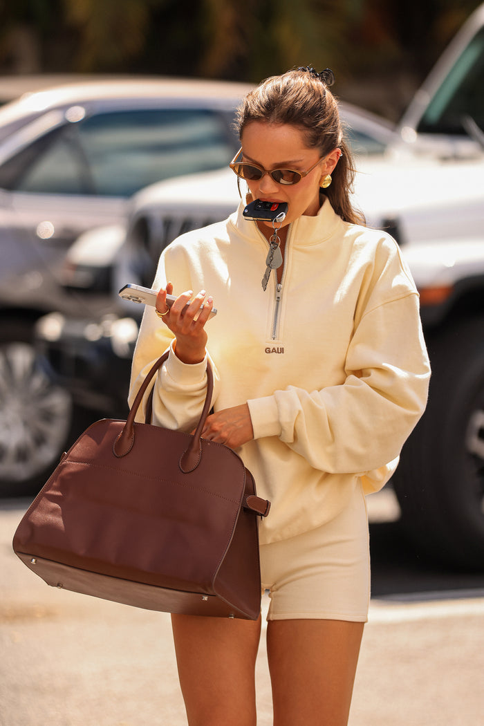 Quarter Zip Sweatshirt - Honeybutter