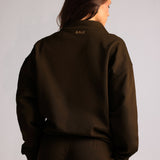 Quarter Zip Sweatshirt - Cocoa