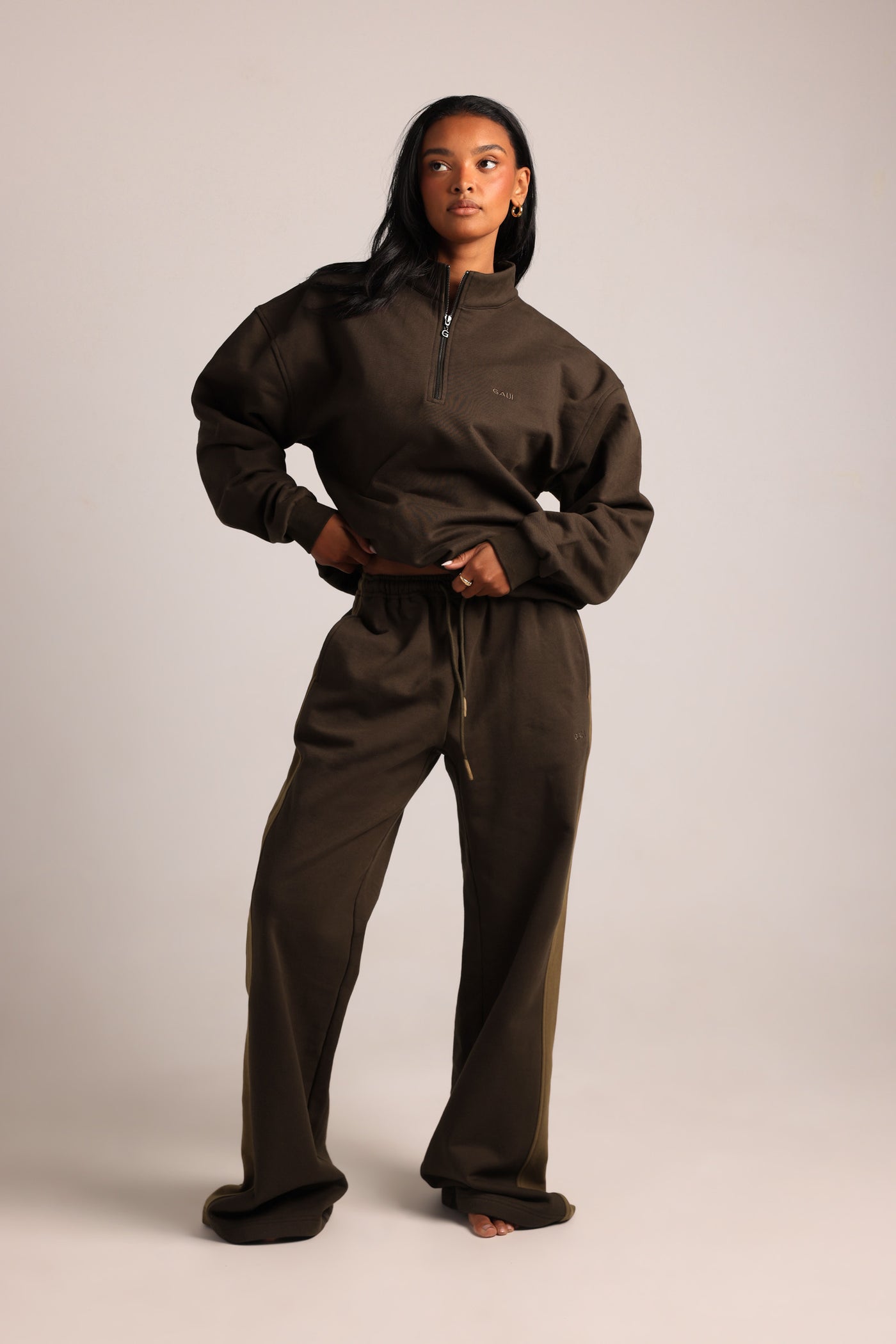 Quarter Zip Pullover - Tobacco