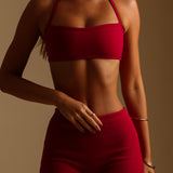 Neckholder Bandeau Bikini-Oberteil – Pomegranate
