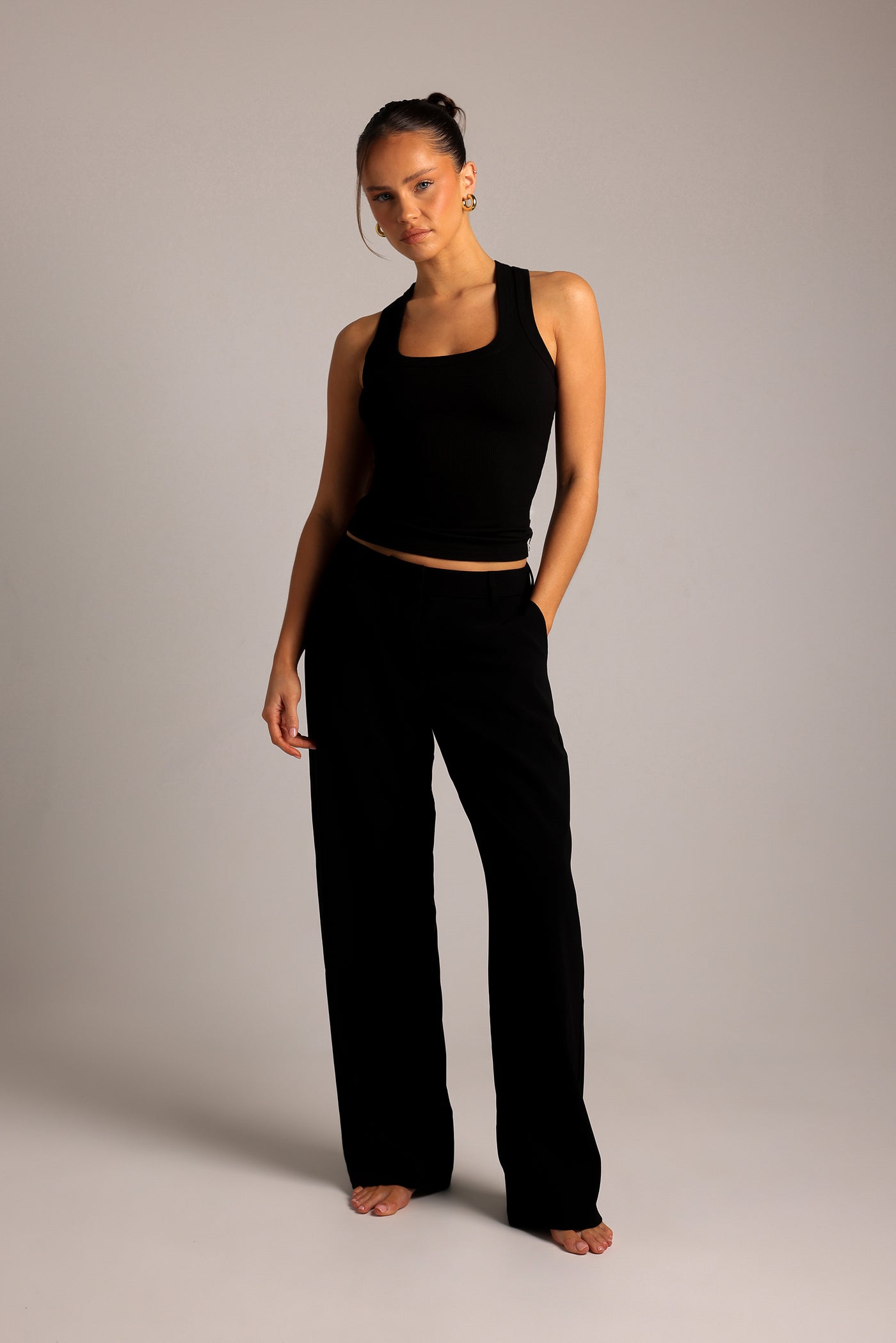 T-Shape Tank Top - Black