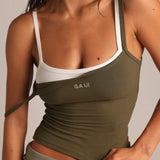 TwoTone Gaui Cami - Palm/White