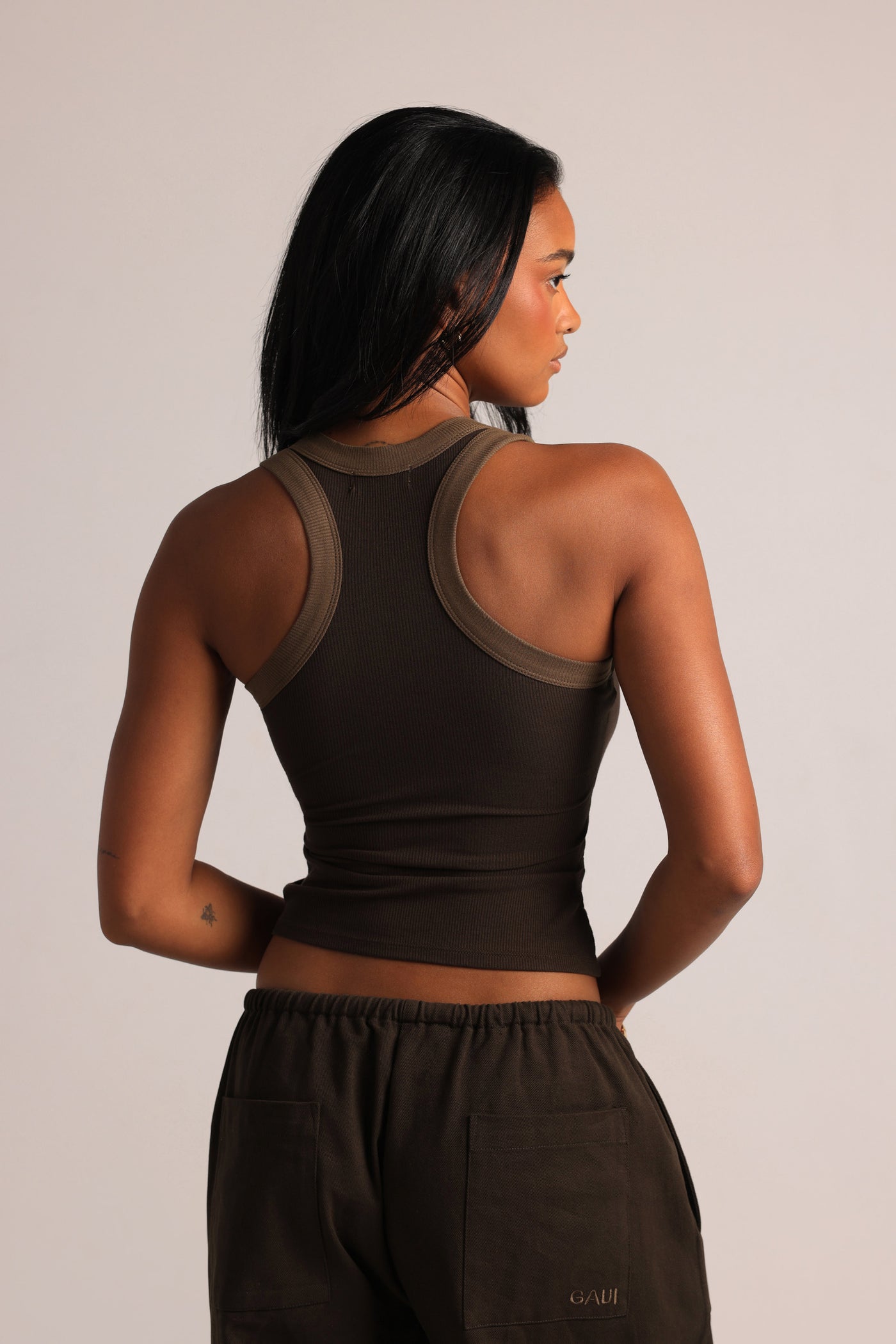 T-Shape Tank Top - Tobacco/Pecan