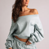 Drop Shoulder Sweatshirt - Icewater
