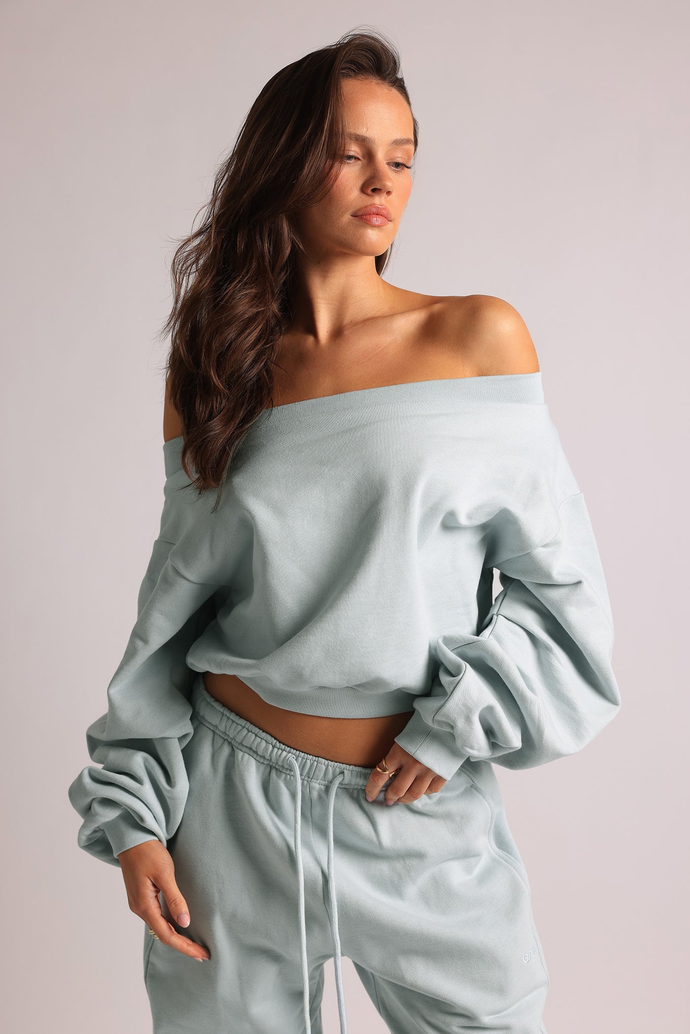 Drop Shoulder Sweatshirt - Icewater