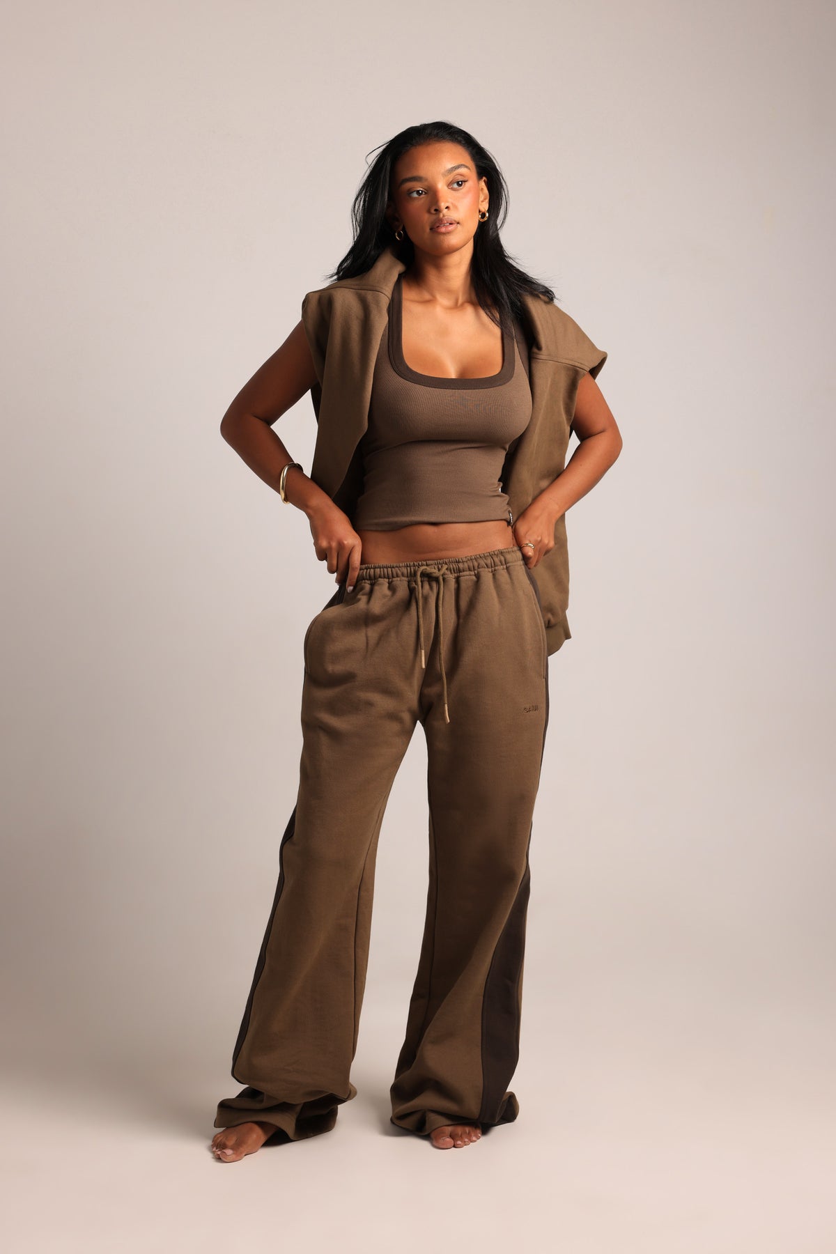 T-Shape Tank Top - Pecan/Tobacco