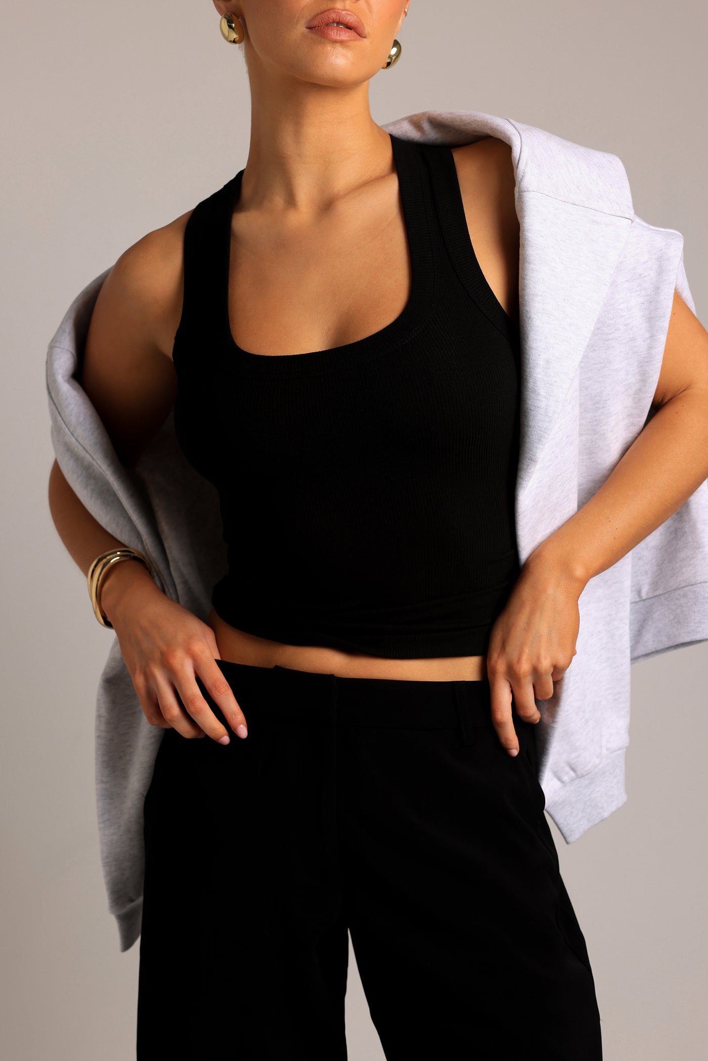 T-Shape Tank Top - Black