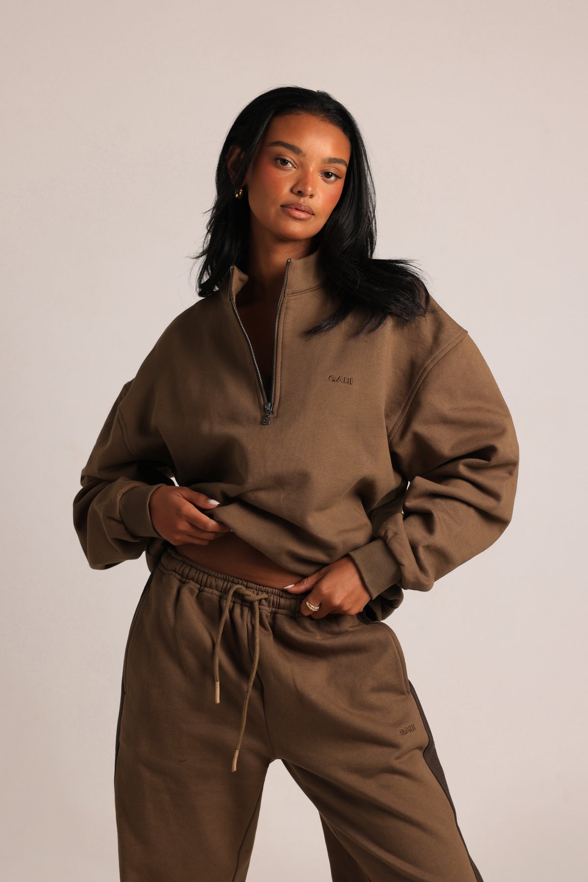 Quarter Zip Pullover - Pecan