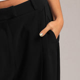 The Ivy Wide-Leg Trousers - Black