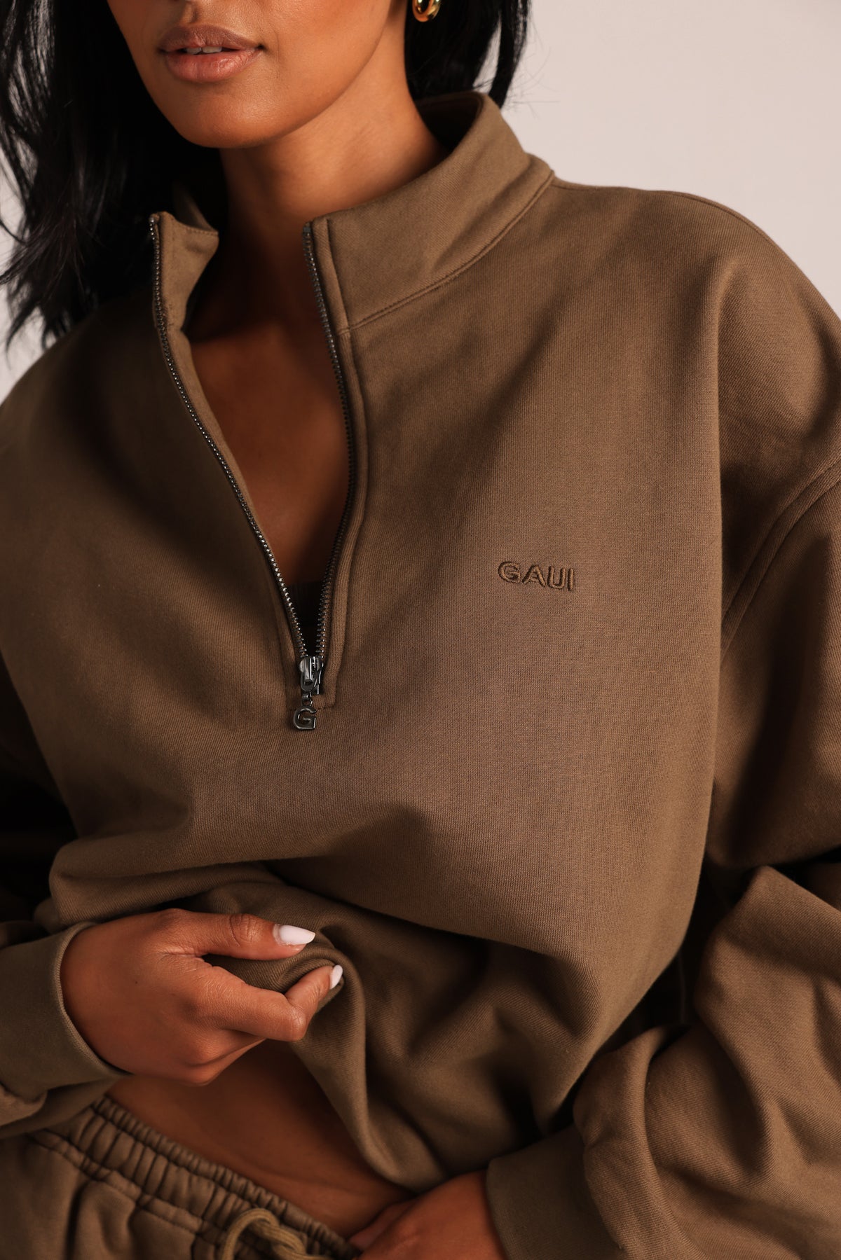 Quarter Zip Pullover - Pecan