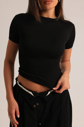 Mist Kurzarm-T-Shirt - Schwarz