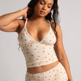 Lace Demi Tank - Strawberries & Cream
