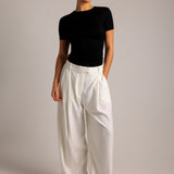 The Ivy Wide-Leg Trousers - White