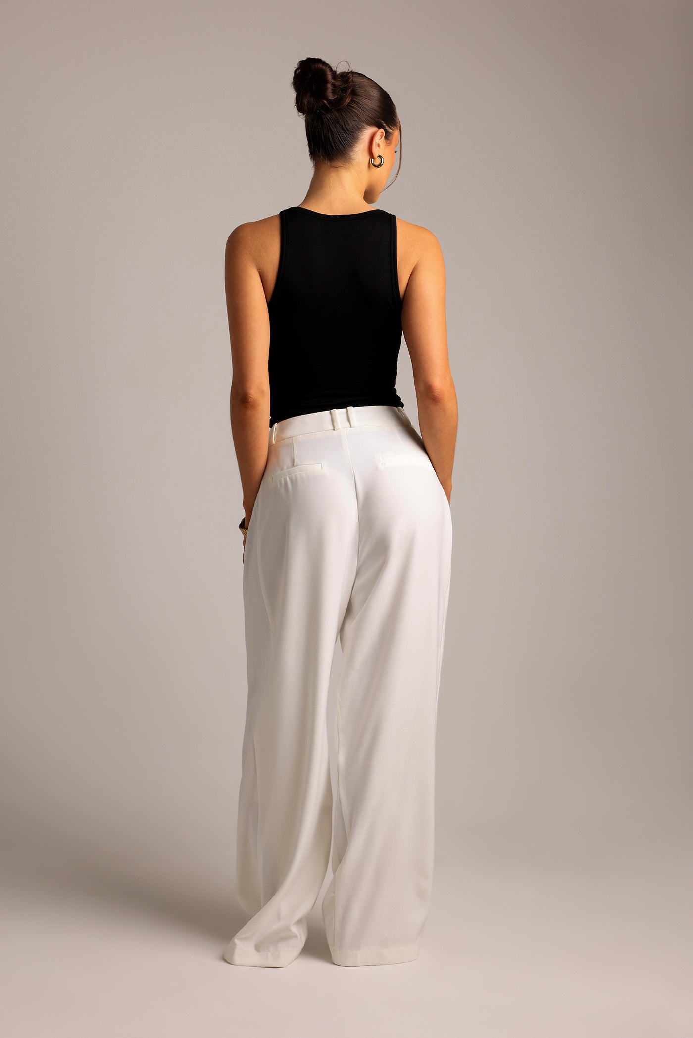 The Ivy Wide-Leg Trousers - White