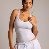 Rounded Plunge Tank - Light Heather Gray