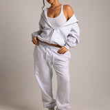 Boyfriend Zip-Up - Light Heather Gray