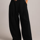 The Ivy Wide-Leg Trousers - Black