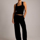 The Modern Straight-Leg Trousers - Black