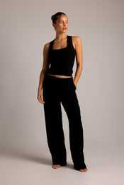 The Modern Straight-Leg Trousers - Black