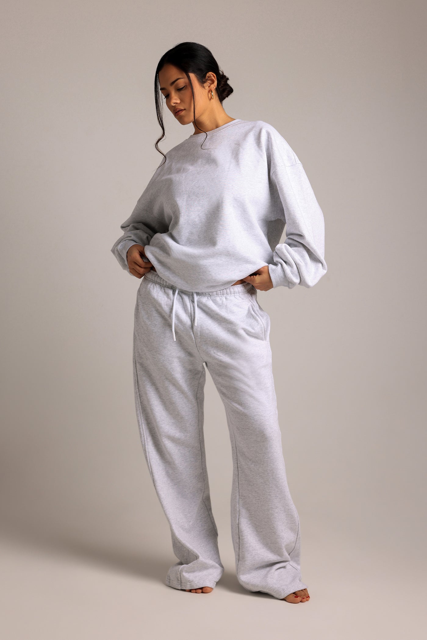 The Boyfriend Sweatpants - Light Heather Gray