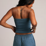 Banded Tube Top - Azul
