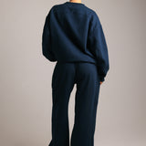 Crewneck Oversized Sweatshirt  - True Navy