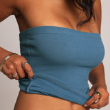 Banded Tube Top - Azul
