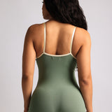 Lace Demi Romper - Garden Green
