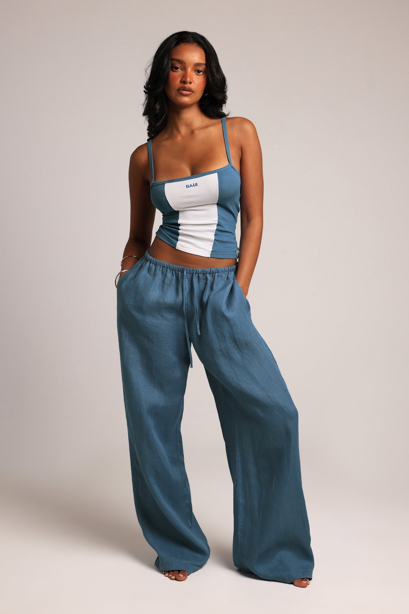 Heritage Linen Pants - Azul