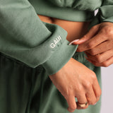Drop Shoulder Sweatshirt - Garden Green