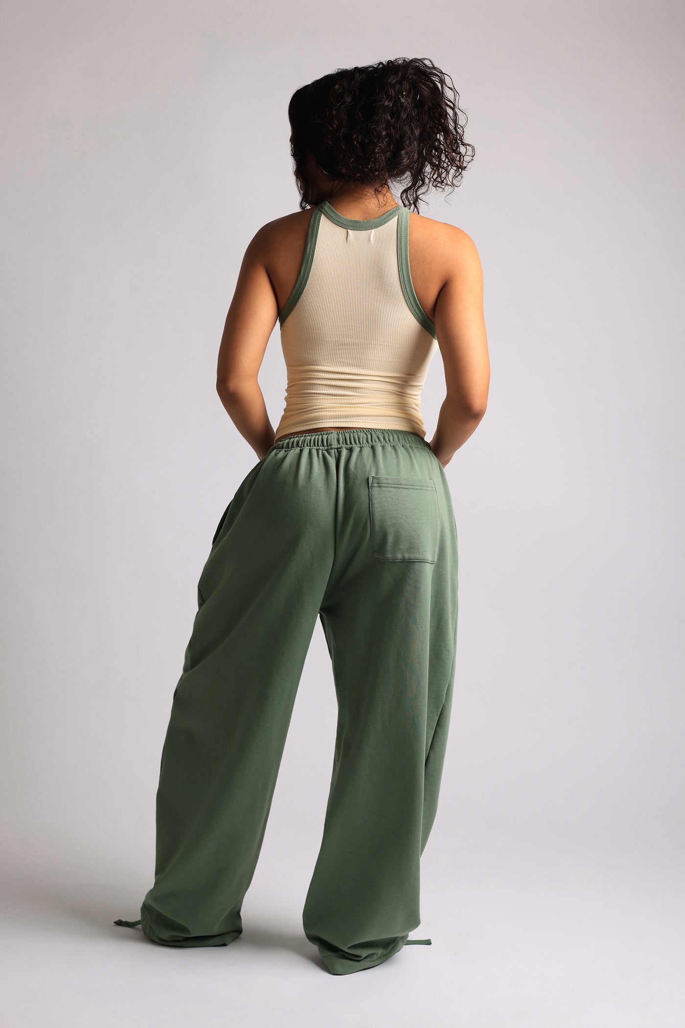 TwoTone Rounded Plunge Tank - Honeybutter/Garden Green