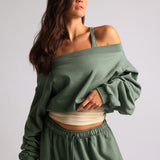 TwoTone Rounded Plunge Tank - Honeybutter/Garden Green