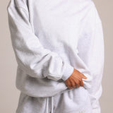 Crewneck Oversized Sweatshirt - Light Heather Gray
