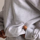 Crewneck Oversized Sweatshirt - Light Heather Gray
