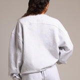 Crewneck Oversized Sweatshirt - Light Heather Gray