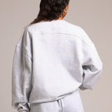 Crewneck Oversized Sweatshirt - Light Heather Gray