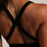 Plunge Split-Back Tank - Black