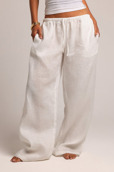 Heritage Linen Pants - White