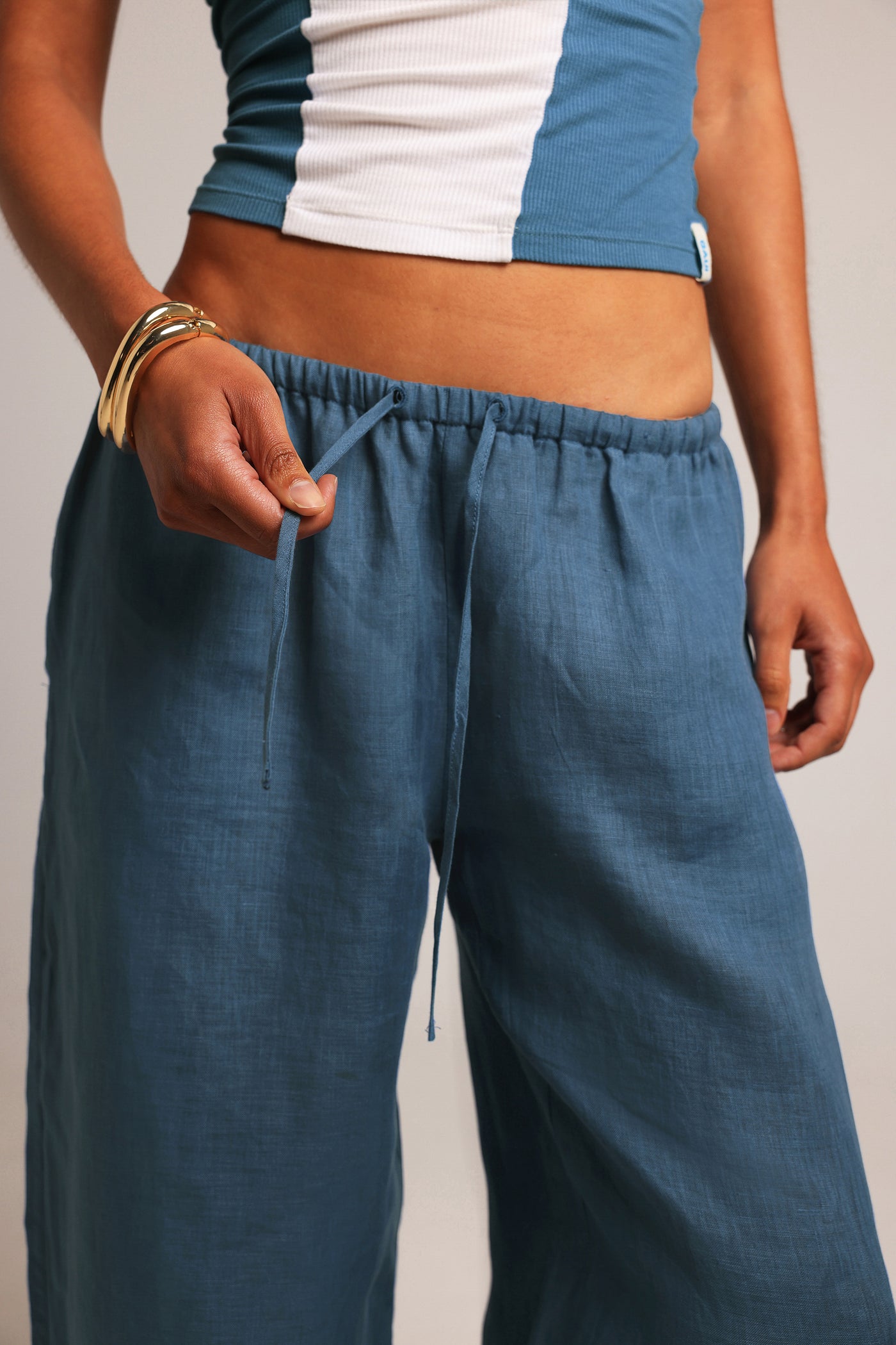 Heritage Linen Pants - Azul